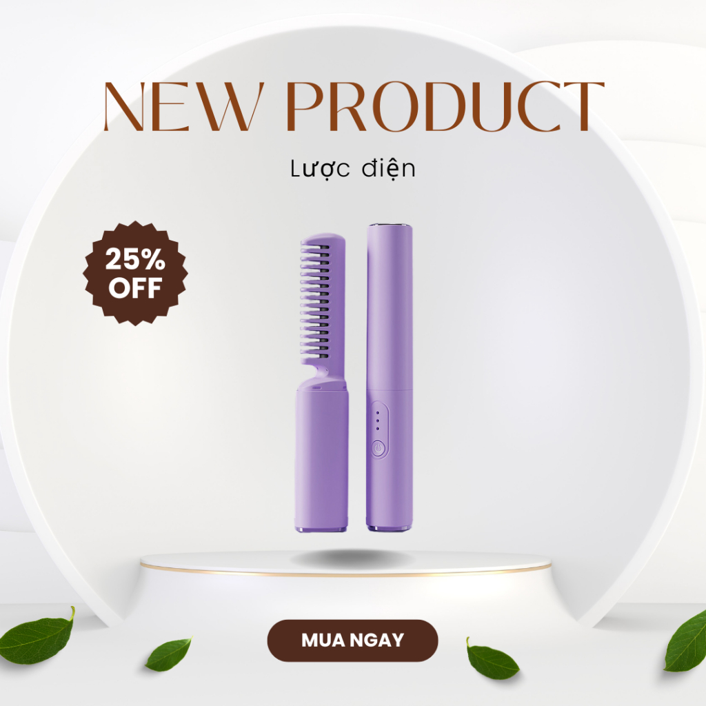 Lược Điện Chải Tóc Không Dây Siêu Thẳng 3 Mức Nhiệt Tạo Kiểu Chuyên Nghiệp 3 Trong 1 Kiêm Máy Uốn Duỗi Ép Tóc Siêu Tốc