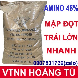 Bao 20kg - Amino acid 45% dạng bột cải tạo đất cho cây trồng
