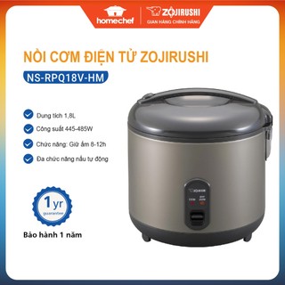 Nồi cơm điện cơ zojirushi 1.8l, ns-rpq18v-hm, công suất 485w, sản xuất tại thái lan, bảo hành 1 năm | hàng chính hãng