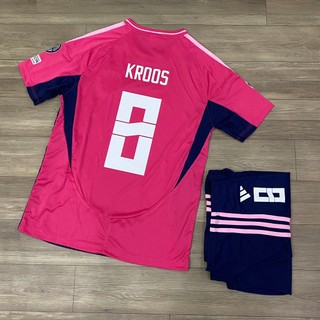 Bộ quần áo bóng đá in tên Toni Kroos-8 tuyển Đức Hồng sân khách Euro2024
