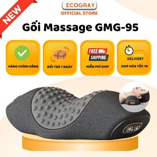 Gối massage thư giãn cổ vai gáy kết hợp xoa bóp và sưởi ấm giúp giảm đau lưu thông huyết Thương hiệu ECOGARY- GM95