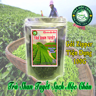 Trà shan tuyết sạch mộc châu 100g - trà mộc châu đặc sản - nước trà xanh hương trà thơm
