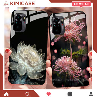 Ốp Xiaomi Redmi 10, Redmi Note 10 Note 10s , Note 10 Pro, K40 , K40 Pro , Poco F3 , Mi 11 lưng kính cường lực hoa lá