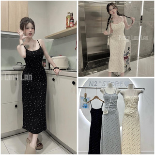 Váy 2 dây hoa nhí cực xinh dáng dài