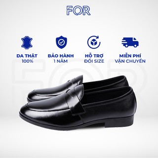 Giày lười nam công sở FOR da bò kiểu dáng Basic PLF07