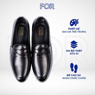 Giày lười nam công sở FOR da bò kiểu dáng Basic PLF07