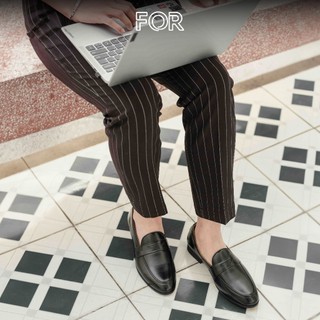 Giày lười nam công sở FOR da bò kiểu dáng Basic PLF07