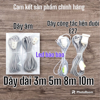 Dây đuôi đèn e27 liền công tắc pana 3m 5m 8m 10m