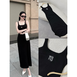 Váy đầm tank maxi thêu wang