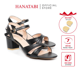 Giày Sandal Nữ Cao Gót 5cm Hanatabi Quai Chéo Hậu C Đế TA Cao Cấp Bigsize (35-41) Mã HNSDG5F1007