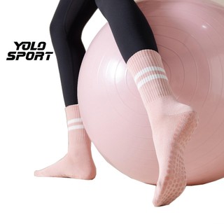Tất Vớ Nữ Tập Yoga Pilates Gym Thể Thao Chống Trơn Trượt Cổ Lửng Đệm Silicone Bàn Chân Cotton Thoáng Khí Chất Lượng Cao