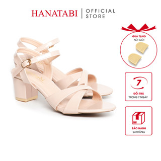 Giày Sandal Nữ Cao Gót 5cm Hanatabi Quai Chéo Hậu C Đế TA Cao Cấp Bigsize (35-41) Mã HNSDG5F1008