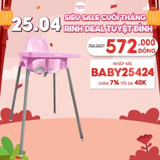 Ghế ăn dặm, bàn ăn cho bé Babyhop kèm mặt bàn, điều chỉnh 2 nấc, 3 dây đai an toàn sử dụng cho trẻ em từ 6 tháng->3 tuổi