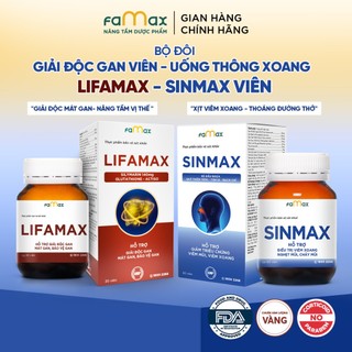 COMBO Giải độc gan Lifamax (30v) và Sinmax Viên (30v) chăm sóc sức khỏe toàn diện cho người thân và gia đình