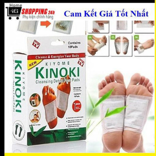 Hộp 10 miếng dán nhật bản kinoki dán chân detox foot patch giúp thư giãn, làm ấm chân, giảm nhức mỏi