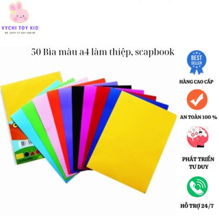 50 Bìa màu a4 làm thiệp, scapbook