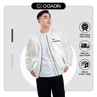  Áo khoác bomber cao cấp OGADIN chất vải phản quang trẻ trung thời trang lớp trần bông bên trong giữ ấm 