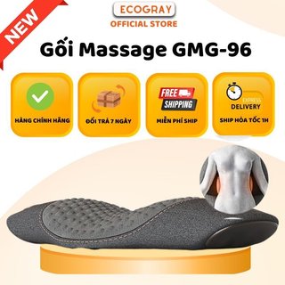 Đệm kê lưng eo massage Thiết kế công thái học có 6 chế độ massage và sưởi ấm thư giãn lưng eo Thương hiệu ECOGRAY- GM96