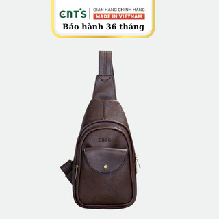 Túi đeo chéo cnt unisex mq18 nâu