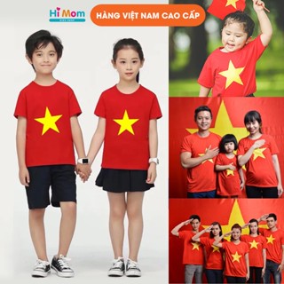 ÁO CỜ ĐỎ SAO VÀNG VIỆT NAM TRẺ EM, NGƯỜI LỚN ( ÁO PHÔNG THUN COTTON ĐẸP chuẩn loại 1 )