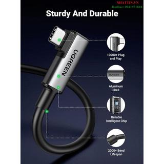Cáp USB Type-C to Type-C bẻ góc 90 độ dài 5M tốc độ 5Gbps Ugreen 90629 cao cấp