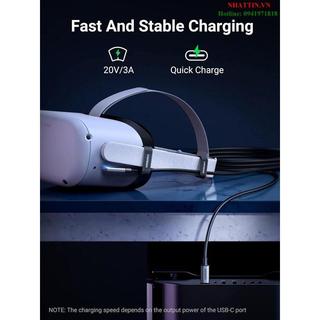 Cáp USB Type-C to Type-C bẻ góc 90 độ dài 5M tốc độ 5Gbps Ugreen 90629 cao cấp