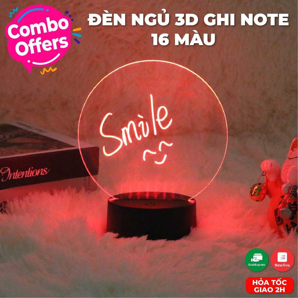 Đèn Ngủ 3D Trang Trí Decor Phòng Ngủ