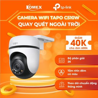 Camera WiFi Tapo C510W Quay Quét Ngoài Trời, Độ Phân Giải 2K