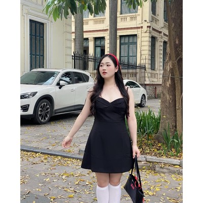 Váy 2 dây xoắn ngực BIGSIZE (55kg đến 95kg) - 24YD122 - [BU Bigsize Young]