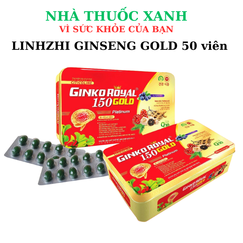 (CHÍNH HÃNG) Viên bổ não GINKO ROYAL 150 GOLD, giúp dưỡng tâm an thần, tạo giấc ngủ tự nhiên, tăng c