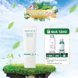 Kem Chống Nắng Làm Dịu Da Ample:n Solar Shot Zinc Mild Suncream 40ML