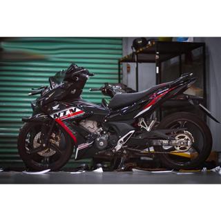 Tem rời winner x v2 xe đen - mẫu chỉ đỏ ntn đơn giản - dễ dán