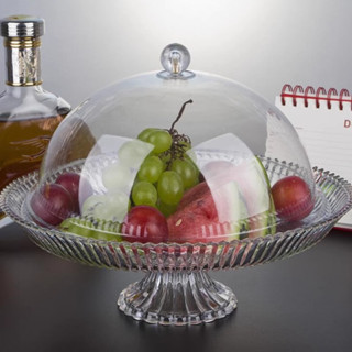 (Khuyến mại) Nắp trong suốt hình tròn, lồng bàn trong suôt - có tay cầm - nắp chụp bánh - đồ trưng bày - buffet