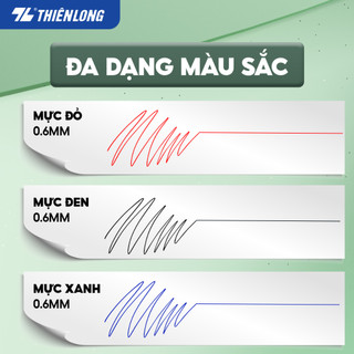 Bút Bi Nến Thiên Long - Nét Bút Êm Trơn - Không Gai Giấy