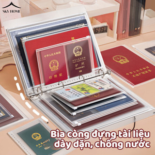 Bìa Còng A5 B5 A4, Bìa Đựng Tài Liệu Đã Đục Lỗ, Bìa Sổ Còng Lưu Trữ Hồ Sơ Văn Phòng Dày Dặn, Chống Nước Sky Home - KTL03