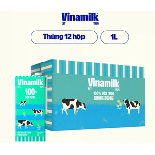 THÙNG 12 HỘP SỮA TƯƠI TIỆT TRÙNG VINAMILK 1L CÓ ĐƯỜNG/ KHÔNG ĐƯỜNG/ ÍT ĐƯỜNG