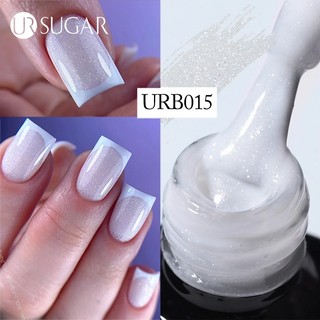 UR SUGAR sơn Gel nền cao su long lanh trắng Móng tay Shining Glitter UV Gel 7ml
