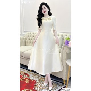  MDU3928 Váy thiết kế thanh lịch và sang trọng với chất liệu Tacfa cao cấp, hàng 2 lớp có lót lụa.