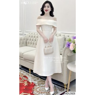  MDU3929 Váy thiết kế thanh lịch và sang trọng với chất tafta nhũ phối lưới ren cao cấp, hàng 2 lớp có lót lụ