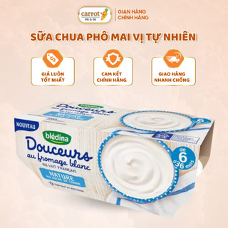 Sữa chua phô mai vị tự nhiên bledina, đủ vị, cho bé từ 6 tháng tuổi