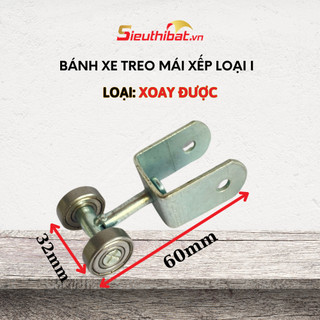 Bánh Xe Treo Mái Xếp Loại Xoay Không Xoay Siêu Chắc Chắn Chất Liệu Sắt Mạ Kẽm Điện Phân