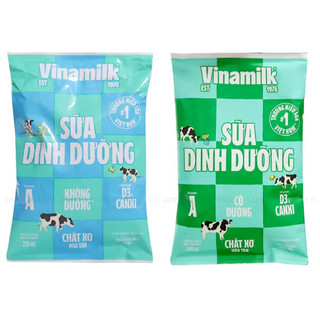 SỮA VINAMILK CÓ ĐƯỜNG/ KHÔNG ĐƯỜNG/ DÂU/ SOCOLA TÚI 220ML