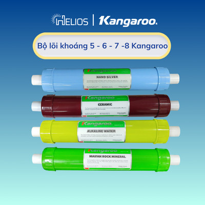 Combo 4 lõi chức năng ( Nano, Ceramic, Alkaline, Maifan) cho máy lọc nước Kangaroo - Hàng chính hãng
