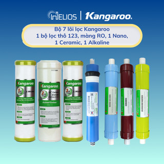 Trọn bộ 7 lõi lọc nước kangaroo chính hãng dùng cho máy lọc nước kangaroo kg107, kg09, kg09vtu, kg2207p