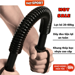 Gậy lò xo tập cơ tay 20kg 30kg 40kg 50kg 60kg gậy bẻ tập cơ tay - vai - ngực- bắp tay thép chống rỉ