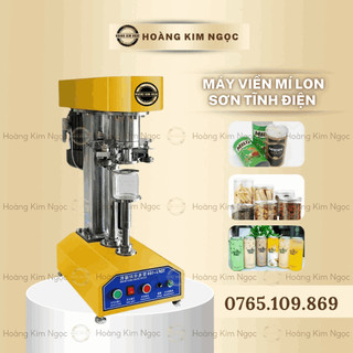 Máy đóng hũ nhựa nắp nhôm sơn tĩnh điện hoàng kim ngọc, thiết bị viền mí lon nhựa nắp nhôm xé bán tự động tdfj160