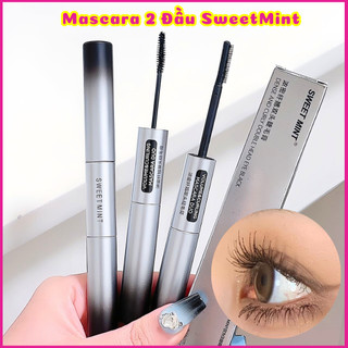 Mascara chuốt mi 2 đầu sweet mint dài mi cong mi double head eye black g23057