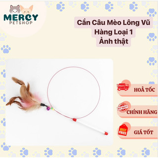 Hàng loại 1 ảnh thật cần câu lông vũ - cần câu đồ chơi cho chó mèo