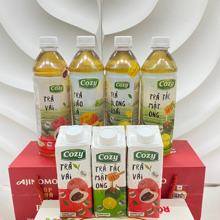 Trà Cozy - trà đào - trà Ô Long - trà đảo xả, trà tắc mật ong, trà vải, trà olong xoài chai 455ml
