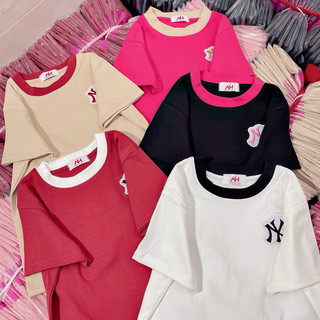 Áo thun dáng ôm nữ babytee thêu viền ( mã NY thêu CT )